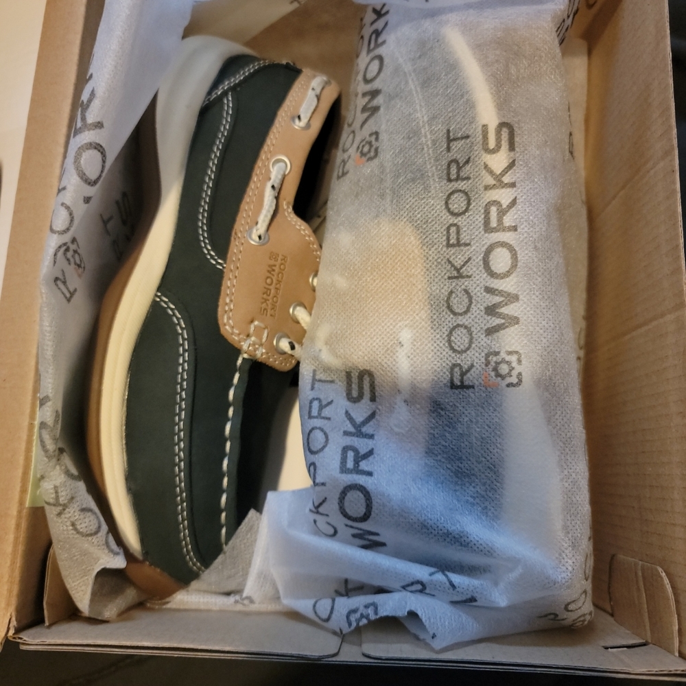 Rockport Works Steel Toe boat shoes, womens 6.  Brand New in Box